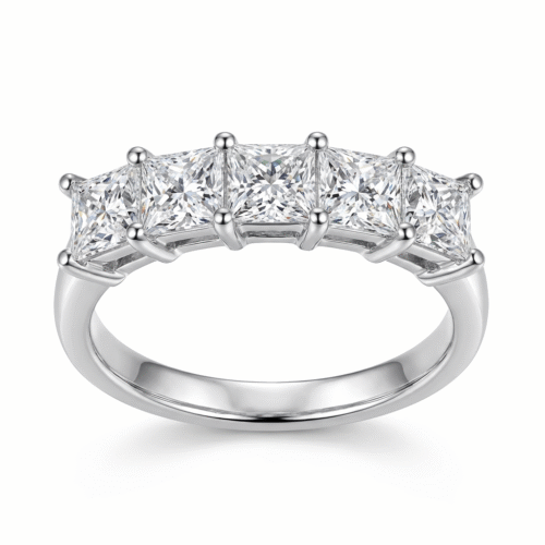 The Regal Princess Cut 5-Stone Anniversary Ring