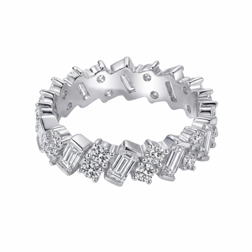 The Rhythm Art Deco Baguette & Round Eternity Band