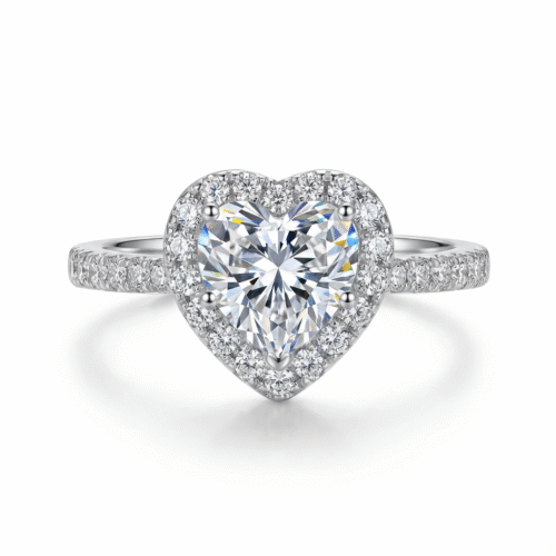 The Eternal Heart Heart Cut Halo Engagement Ring