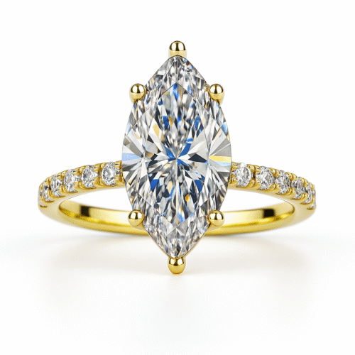 The Empress Marquise Cut Pave Engagement Ring