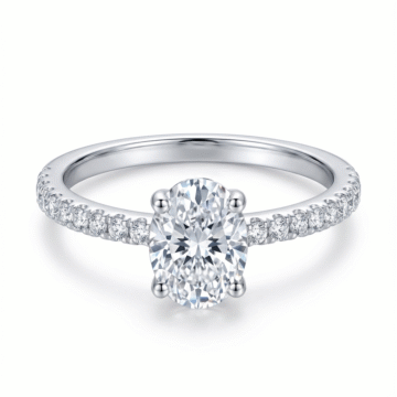 The Muse Oval Cut Pave Engagement Ring