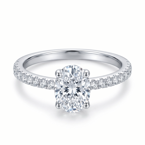 The Muse Oval Cut Pave Engagement Ring