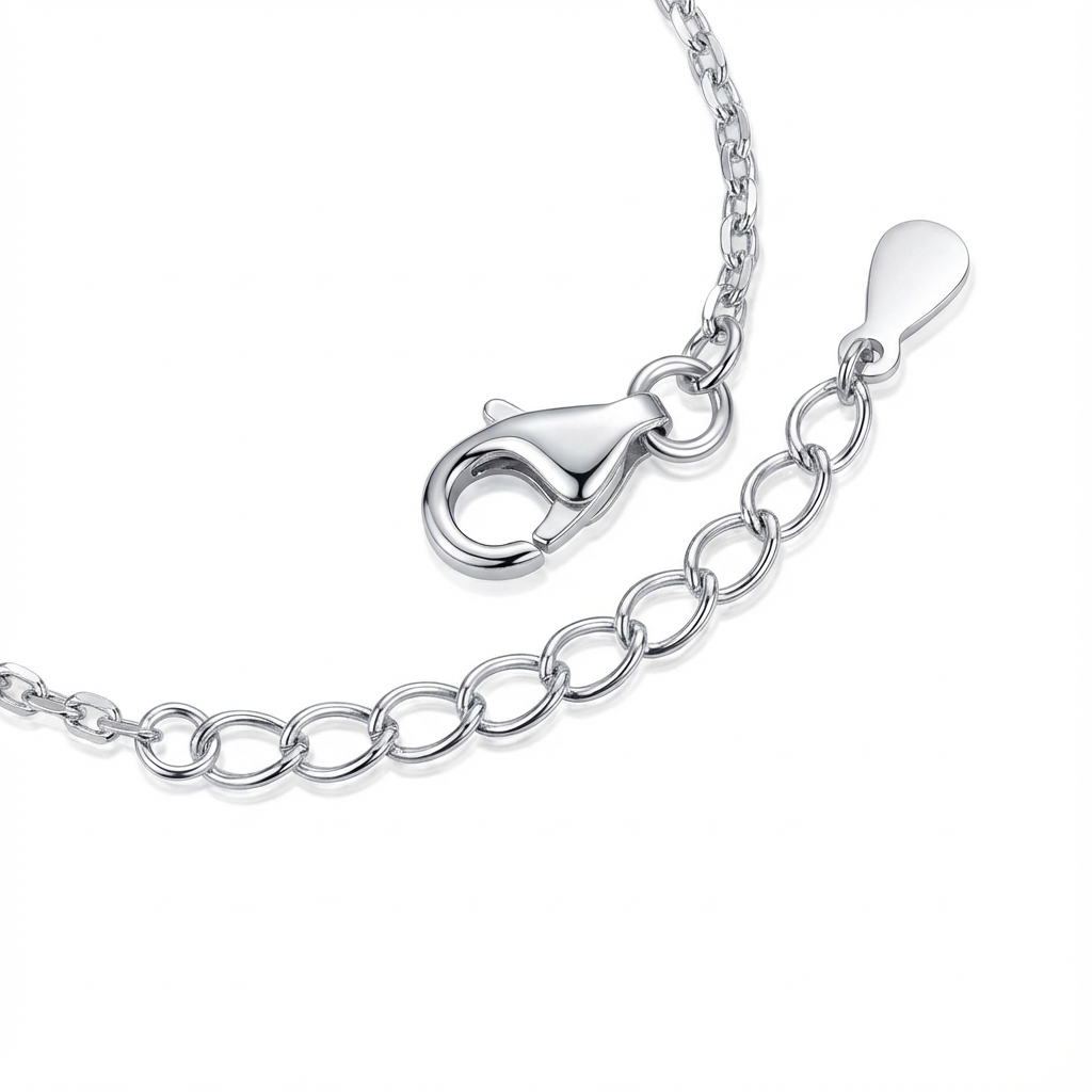 The Clover Round Cut Moissanite Station Bracelet - Image 4