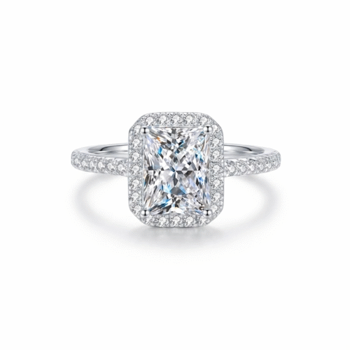 The Radiance  Radiant Cut Halo Engagement Ring