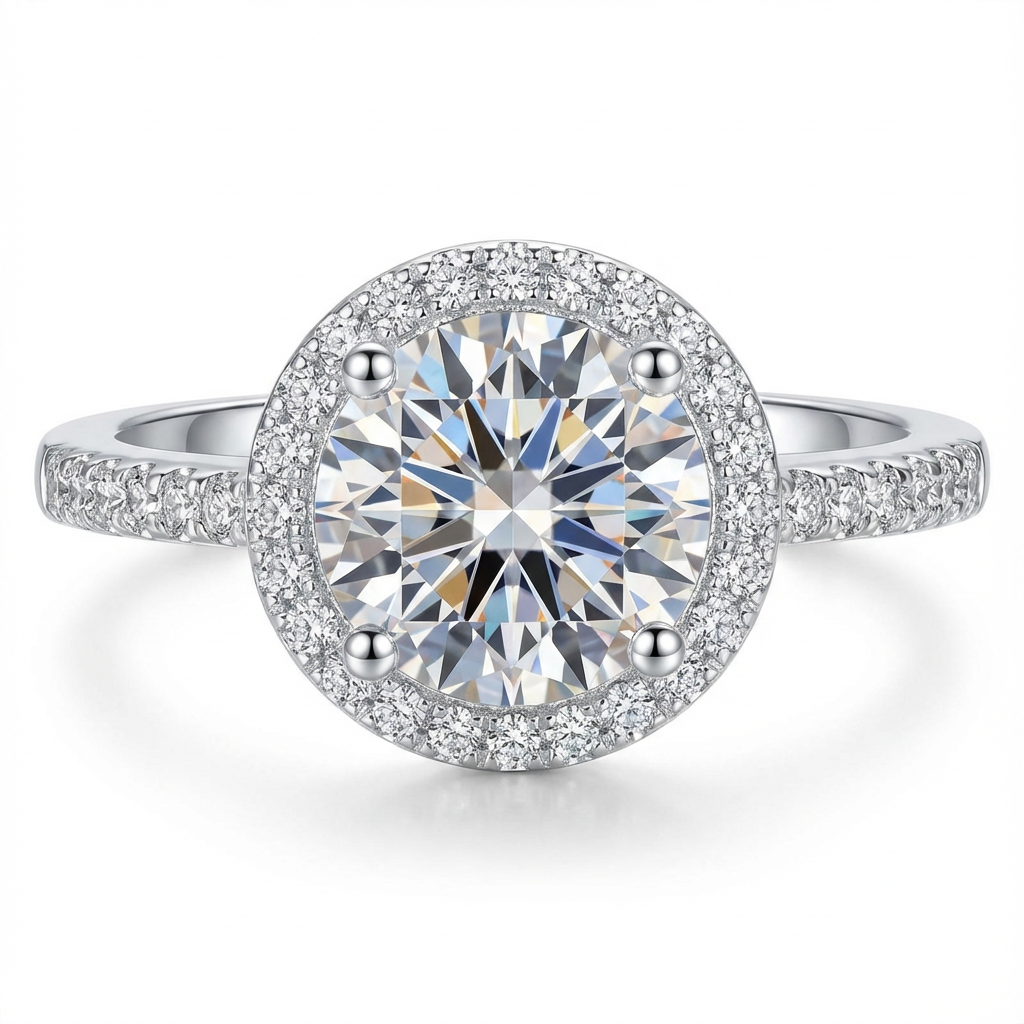 The Halo Round Cut Pave Engagement Ring